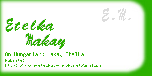 etelka makay business card